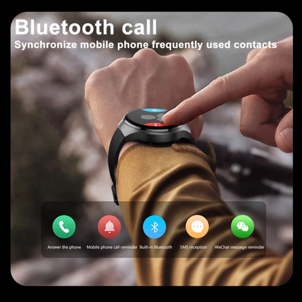 GT4 Pro Health Smart Watch Men 360*360 AMOLED Screen NFC GPS Tracker Compass BT call Blood oxygen IP68 Sport Smartwatch 2025New