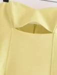 TRZA-Women's Strapless Hollow Out Mini Dress, Sexy Sweetheart Neck, Back Zipper, Female Dresses, Fashion
