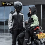 SULAITE Rain Suit Motorcycle Rain Gear Suit for Men & Women Jackets & Pants Reflective Waterproof Breathable Rainsuit