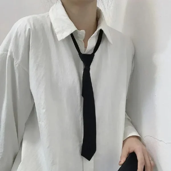 1PCS Unisex Black Simple Clip on Tie Security Tie Uniform Shirt Suit Neckties Steward Matte Funeral Lazy Neck Ties Students