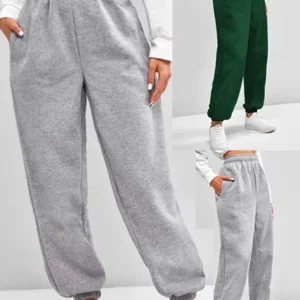 Comfortable High Waist Sweatpants for Women Stretchy and Soft Everyday Pants with Elastic Waistband
