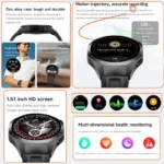 LAXASFIT 2025 New Smart Watch Men Smartwatch Outdoor Sports Track Spirit Island Bluetooth Talk Smartwatch Pedometer