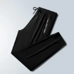 2024 New Ice Silk Pants for Men's Summer Thin Casual Pants for Men's Breathable Tight Feet Loose, High Elastic, Quick Drying Air