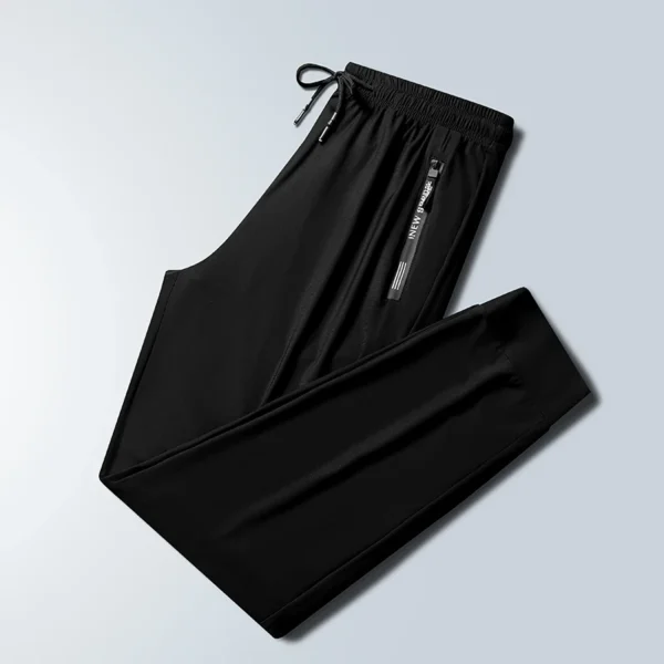 2024 New Ice Silk Pants for Men's Summer Thin Casual Pants for Men's Breathable Tight Feet Loose, High Elastic, Quick Drying Air