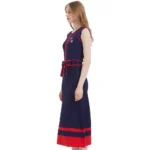 CHCH Women's Dress 2024 New Sleeveless Knitted Long Dress Simple navy blue Business Women's Wear