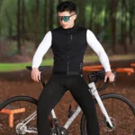 WOSAWE Thermal Winter Cycling Vest Windproof Bike Jacket Sleeveless Windbreaker Back Pockets for Men and Women
