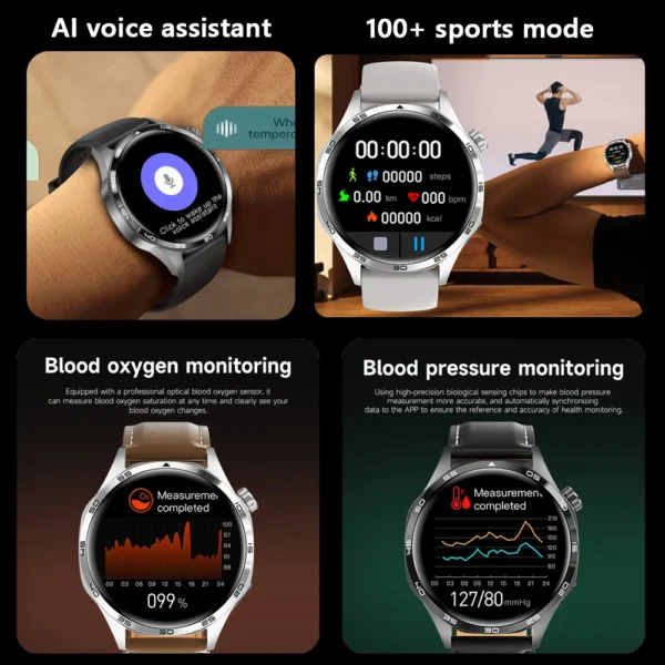 GT5 PRO Smart Watch Men Watch 5 Pro AMOLED HD Screen Bluetooth Call GPS Trajectory NFC Heart Rate Compass SmartWatches 2025 New