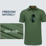 Men's Summer Quick Dry Pullerover O-Neck Lapel Tees Breathable Camping Trekking Hiking Climbing Quick Dry Sports M-4XL T-Shirt