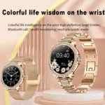 2024 New Gold Luxury Smart Watch Women 1.32Inch HD Screen Sports Custom Dial Heart Rate Voice Call Smart watch For Gift Ladies